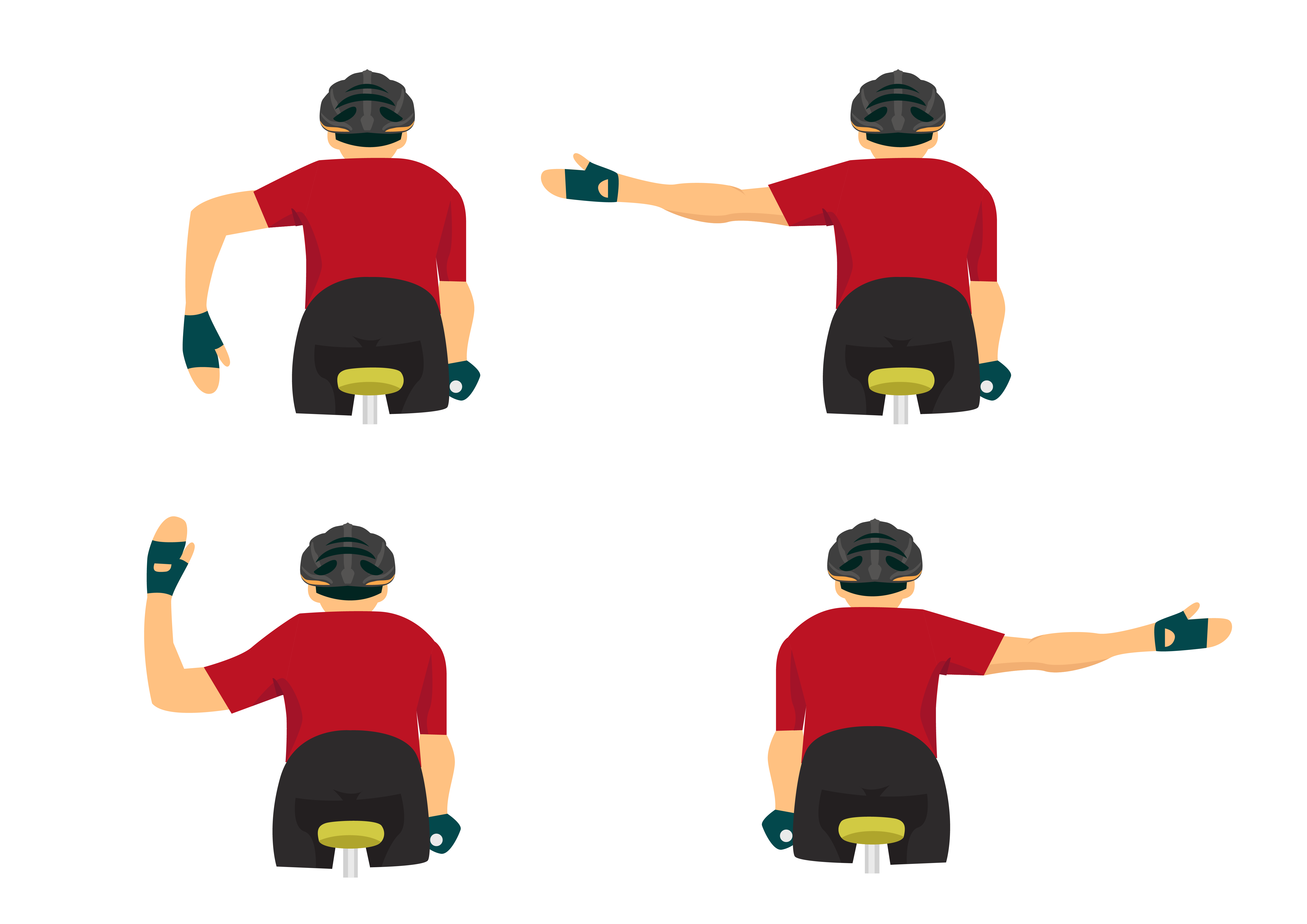 Bicycle Hand Signals Diagram